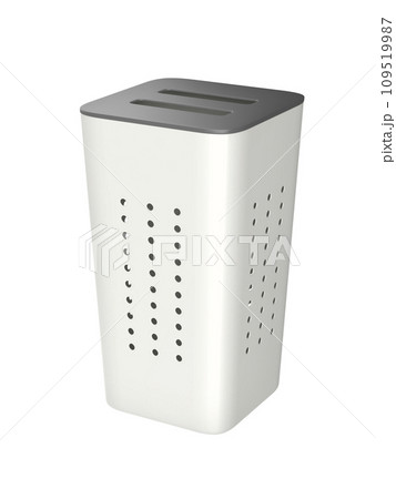 Empty plastic laundry basket 109519987