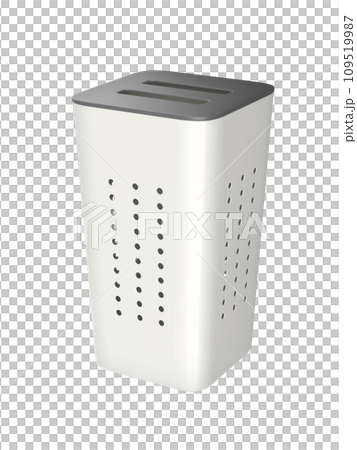 Empty plastic laundry basket 109519987