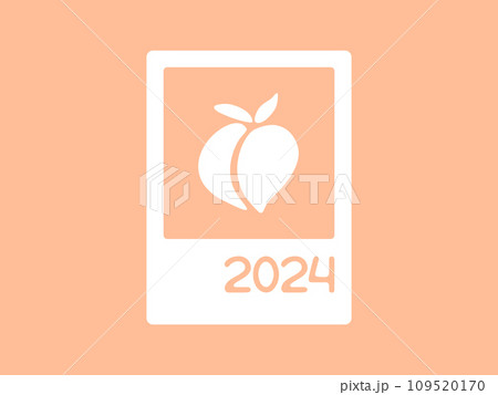 Color of the year 2024. Peach fuzz color card in cartoon style. Banner, background. Vector illustration Color of the year 2024. Peach fuzz color card in cartoon style. Banner, background. Vector illustration 109520170