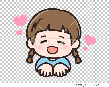 Illustration of a girl giving a hand Illustration of a girl giving a hand 109521390