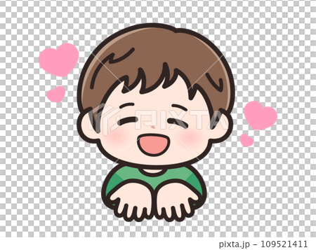 Illustration of a boy giving a hand Illustration of a boy giving a hand 109521411