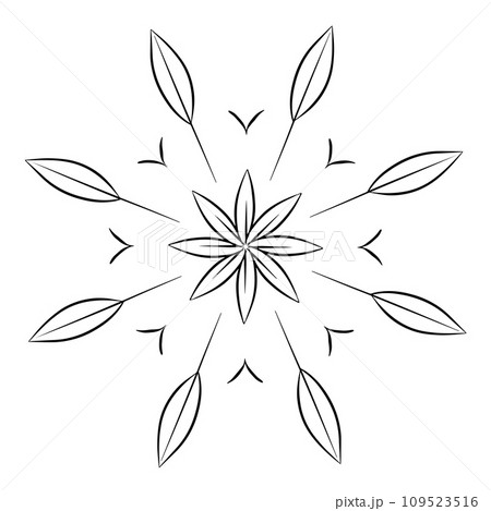 Black and white ornament pattern 109523516