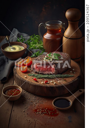 AI-generated content. meat steaks 109524367