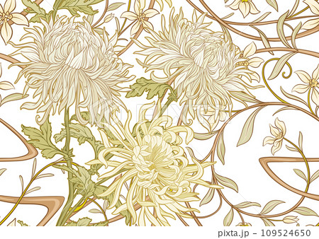 Chrysanthemum decorative flowers  109524650