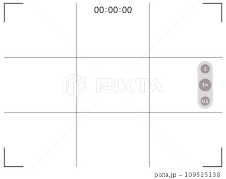 Phone camera horizontal viewfinder frame. Vector photo shoot of mobile app application. Phone camera horizontal viewfinder frame. Vector photo shoot of mobile app application. 109525138