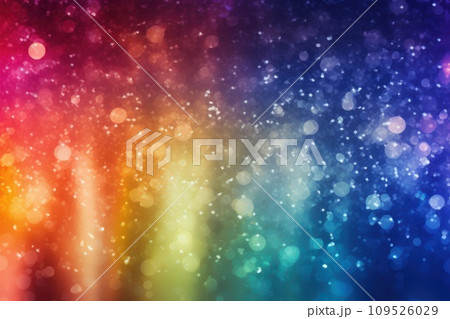 AI-generated content. Abstract blurred rainbow glitter background Bright and colorful background 109526029