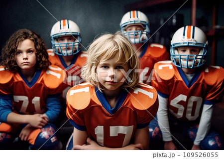 AI-generated content. Coach explaining the game plan for kids team 109526055