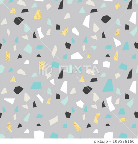 Terrazzo seamless pattern, stone concrete pieces texture 109526160