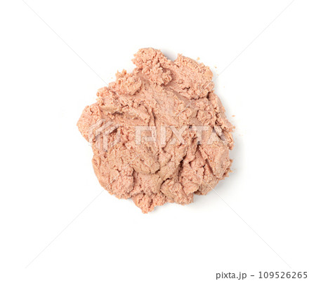 Meat Paste Isolated, Tuna Pate Smear, Chopped Liver Mousse, Fish Paste on White Meat Paste Isolated, Tuna Pate Smear, Chopped Liver Mousse, Fish Paste on White 109526265