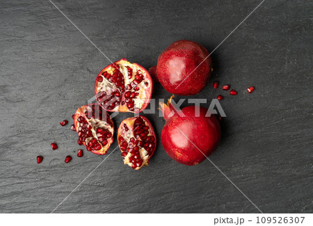 Pomegranate, Red Ripe Fruit, Fresh Sweet Organic Pomegranates 109526307
