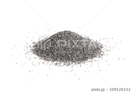 Poppy Seed, Blue Poppyseed Pile, Small Culinary Grains, Tiny Seeds, Oilseed Sprinkles Poppy Seed, Blue Poppyseed Pile, Small Culinary Grains, Tiny Seeds, Oilseed Sprinkles 109526322