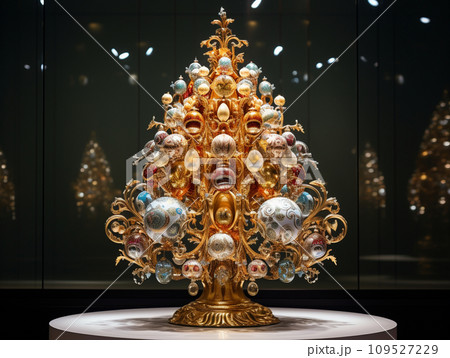 豪華な装飾クリスマスツリー 109527229