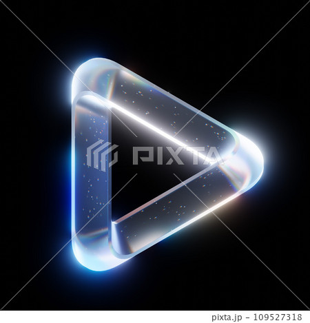 屈折している透明で丸みのあるペンローズの三角形 109527318