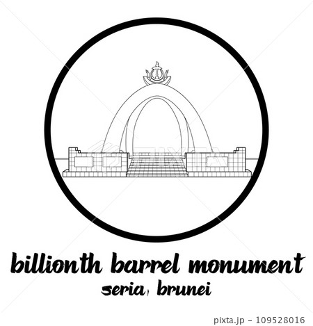 Circle icon line Billionth Barrel Monument. vector illustration 109528016