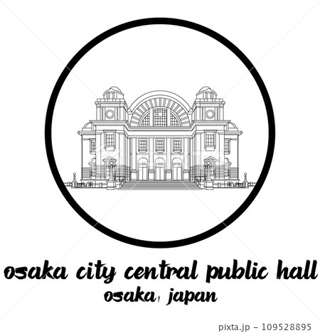 Circle Icon Osaka City Central Public Hall....のイラスト素材 [109528895] - PIXTA