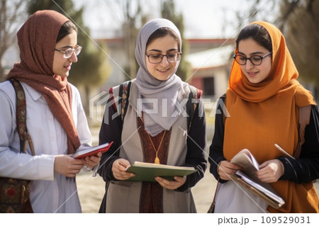 AI-generated content. A student of the Medical Sciences University wearing hijabs. Generative AI 109529031