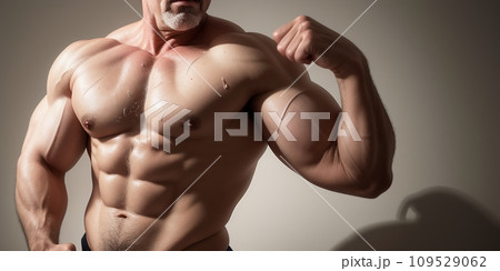 筋肉質なボディビルダーのポージング,generative ai 筋肉質なボディビルダーのポージング,generative ai 109529062