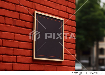 AI-generated content. Shop sign, shop sign mockup, mockup, high detailed. Generative AI 109529132