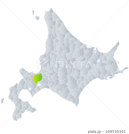 札幌市と北海道地図 109530301