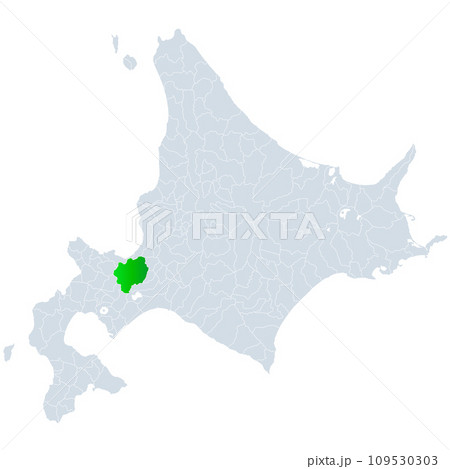 札幌市と北海道地図 札幌市と北海道地図 109530303