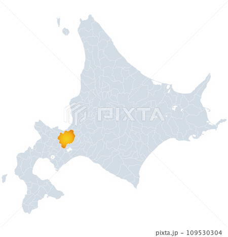 札幌市と北海道地図 109530304