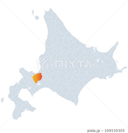 札幌市と北海道地図 109530305