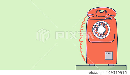 レトロな赤い電話 レトロな赤い電話 109530916