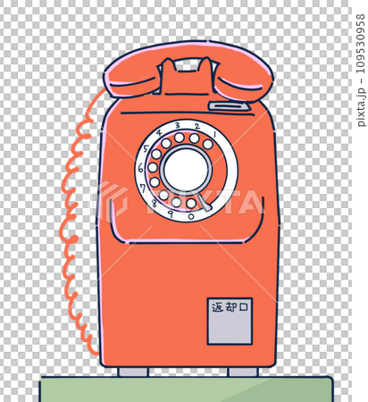 復古紅色手機 109530958