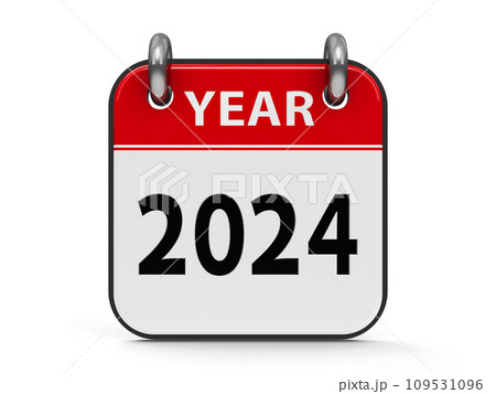 Icon calendar 2024 year 109531096