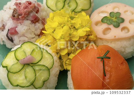 手まり寿司　と　なばな 109532337