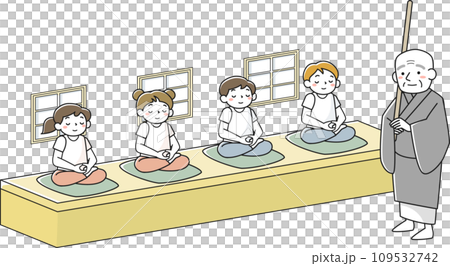 孩子們體驗坐禪 109532742