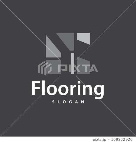 Floor logo simple abstract design home decoration Ceramic tile vector illustration 109532926