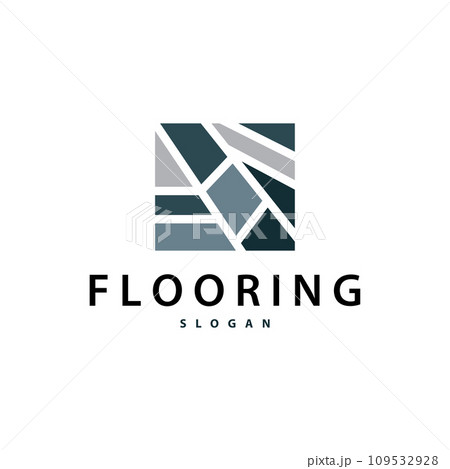 Floor logo simple abstract design home decoration Ceramic tile vector illustration 109532928