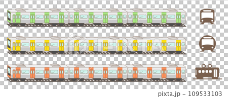 電車のアイコンイラストセット 109533103