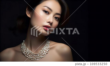 ジュエリー・宝石・アクセサリーをつける女性・女優・モデル・タレント 109533250