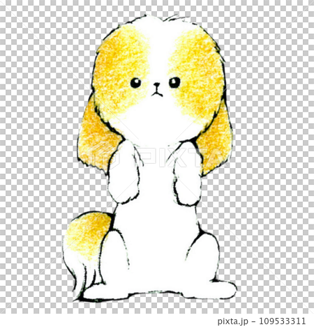 かわいいシーズー犬が立つイラスト かわいいシーズー犬が立つイラスト 109533311