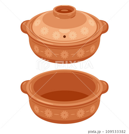 花柄の土鍋セット 109533382