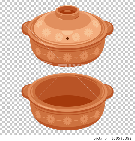 花柄の土鍋セット 109533382