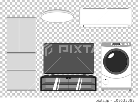 A set of major electrical appliances 109533385