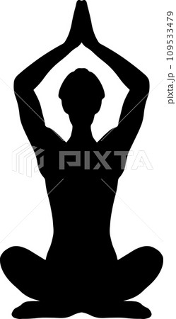 The Yoga Body Silhouette for  sport concept. 109533479