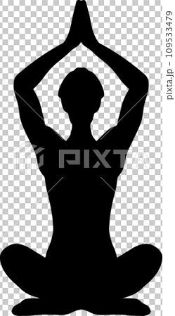 The Yoga Body Silhouette for  sport concept. 109533479