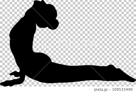 The Yoga Body Silhouette for  sport concept. 109533490