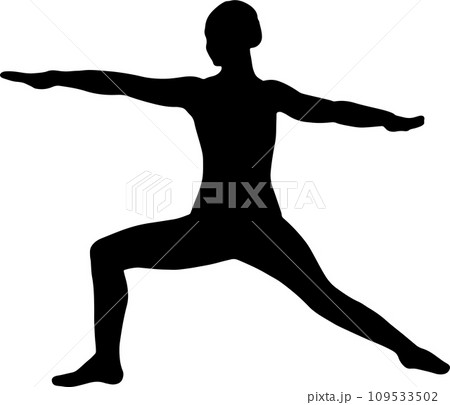 The Yoga Body Silhouette for  sport concept. 109533502