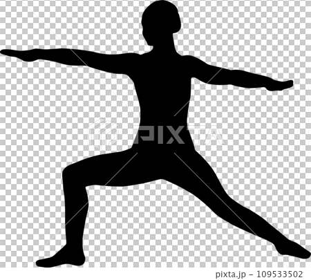 The Yoga Body Silhouette for  sport concept. 109533502