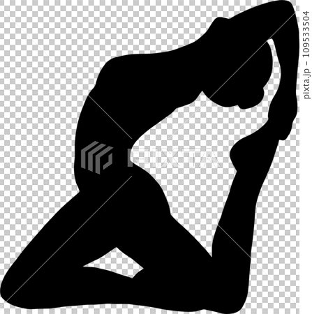 The Yoga Body Silhouette for  sport concept. 109533504