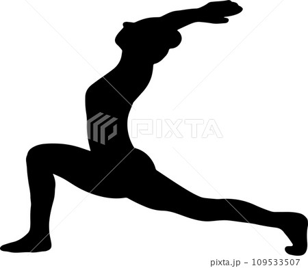 The Yoga Body Silhouette for  sport concept. 109533507