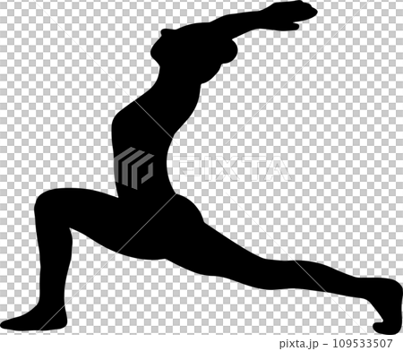The Yoga Body Silhouette for  sport concept. 109533507