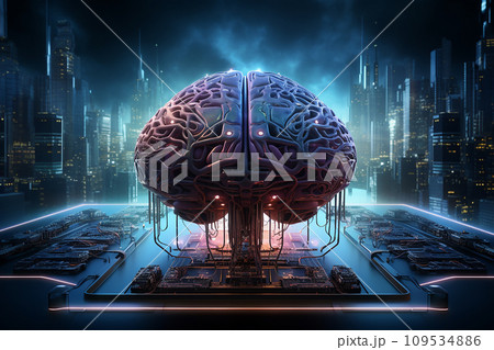 Human brain. Brain scans, integrating technology into neuroscience 109534886
