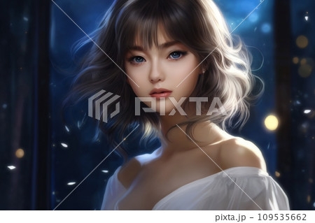 可愛い女の子　白髪 109535662