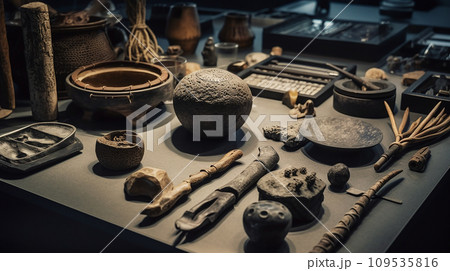 縄文時代の土器のイメージ（AI生成画像） 109535816